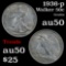 1936-p Walking Liberty Half Dollar 50c Grades AU, Almost Unc