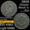 1810 Classic Head Large Cent 1c Grades vg+ (fc)