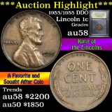 **Auction Highlight** 1955 DDO, KING of the Lincolns, FS-101 Graded Choice AU/BU Slider by USCG (fc)