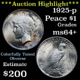 1925-p Peace Dollar $1 Grades Choice+ Unc