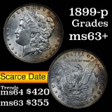 1899-p Morgan Dollar $1 Grades Select+ Unc (fc)