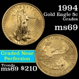 1994 Gold Eagle Five Dollars $5 Grades ms69 (fc)