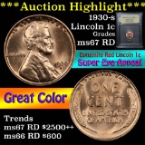 ***Auction Highlight*** 1930-s Lincoln Cent 1c Graded GEM++ Unc RD by USCG (fc)