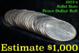 ***Auction Highlight*** Uncirculated Peace Dollar $1 roll, solid date 1922-s  (fc)