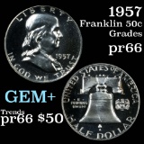 1957 Franklin Half Dollar 50c Grades GEM+ Proof