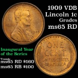 1909 VDB Lincoln Cent 1c Grades GEM Unc RD