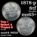 1878-p 8TF Vam 7 Morgan Dollar $1 Grades Select+ Unc (fc)