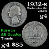 1932-s Washington Quarter 25c Grades g, good