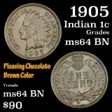 1905 Indian Cent 1c Grades Choice Unc BN