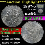 ***Auction Highlight*** 1897-o Morgan Dollar $1 Graded Choice Unc by USCG (fc)