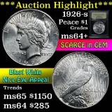 ***Auction Highlight*** 1926-s Peace Dollar $1 Graded Choice+ Unc by USCG (fc)