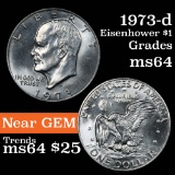 1973-d Eisenhower Dollar $1 Grades Choice Unc