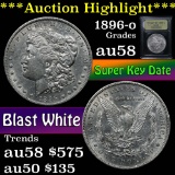 ***Auction Highlight*** 1896-o Morgan Dollar $1 Graded Choice AU/BU Slider by USCG (fc)