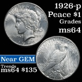 1926-p Peace Dollar $1 Grades Choice Unc