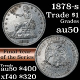 1878-s Trade Dollar $1 Grades AU, Almost Unc (fc)