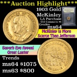 **Auction Highlight** 1903 McKinley LA Purchase Gold Commemorative $1 Graded Choice Unc by USCG (fc)