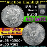 ***Auction Highlight*** 1884-s Morgan Dollar $1 Graded Choice AU/BU Slider by USCG (fc)