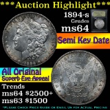 ***Auction Highlight*** 1894-s Morgan Dollar $1 Graded Choice Unc by USCG (fc)