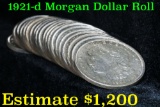 ***Auction Highlight*** Uncirculated Morgan Dollar $1 roll, solid date 1921-d  (fc)