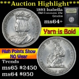***Auction Highlight*** 1893 Isabella Isabella Quarter 25c Graded Choice+ Unc by USCG (fc)