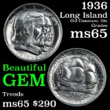 1936 Long Island Old Commem Half Dollar 50c Grades GEM Unc (fc)