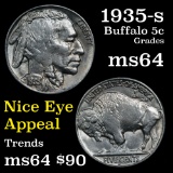 1935-s Buffalo Nickel 5c Grades Choice Unc