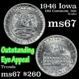 1946 Iowa Old Commem Half Dollar 50c Grades GEM++ Unc (fc)