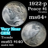 1922-p Peace Dollar $1 Grades Choice+ Unc