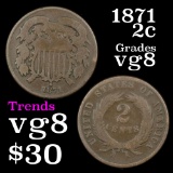 1871 2 Cent Piece 2c Grades vg, very good