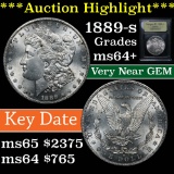 ***Auction Highlight*** 1889-s Morgan Dollar $1 Graded Choice+ Unc by USCG (fc)