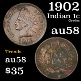 1902 Indian Cent 1c Grades Choice AU/BU Slider