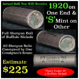 Full roll of Buffalo Nickels, 1926 one end & a 's' Mint rev other end Buffalo Nickel 5c (fc)