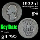 1932-d Washington Quarter 25c Grades g, good