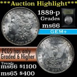 ***Auction Highlight*** 1889-p Morgan Dollar $1 Graded GEM+ Unc by USCG (fc)