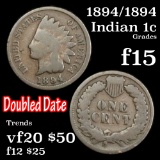 1894/1894 Indian Cent 1c Grades f+