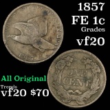 1857 Flying Eagle Cent 1c Grades vf, very fine