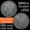 1892-s Morgan Dollar $1 Grades vf++ (fc)
