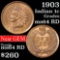 1903 Indian Cent 1c Grades Choice Unc RD (fc)