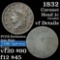 1832 Coronet Head Large Cent 1c Grades vf details