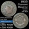 1825 Coronet Head Large Cent 1c Grades vf+ (fc)