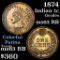 1874 Indian Cent 1c Grades Select Unc RB (fc)