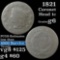 1821 Coronet Head Large Cent 1c Grades g+