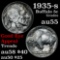 1935-s Buffalo Nickel 5c Grades Choice AU