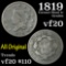 1819 Lg date Coronet Head Large Cent 1c Grades vf, very fine