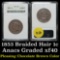 ANACS 1853 Braided Hair Large Cent 1c Graded xf40 by ANACS