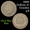 1865 Indian Cent 1c Grades g, good