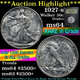***Auction Highlight*** 1927-s Walking Liberty Half Dollar 50c Graded Choice Unc By USCG (fc)