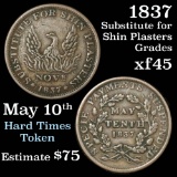 1837 Shin Plasterers Civil War Token Grades xf+