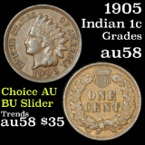 1905 Indian Cent 1c Grades Select AU