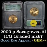 2000-p Sacagawea $1 Graded ms67 by ICG